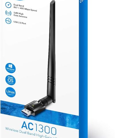 SCHEDA RETE USB 3.0 WIFI CUDY WU1400 DUAL BAND AC1300