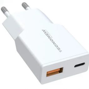 CARICATORE USB-A+TYPEC PD TECNONEW 30W