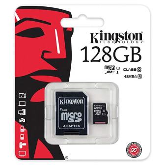 SECURE DIGITAL MICRO 128GB KINGSTON CLASSE 10